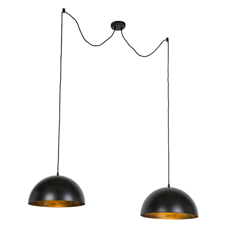 Lumière Hanglamp Nour Zwart, Goud - hanglampen eetkamer - hanglampen
