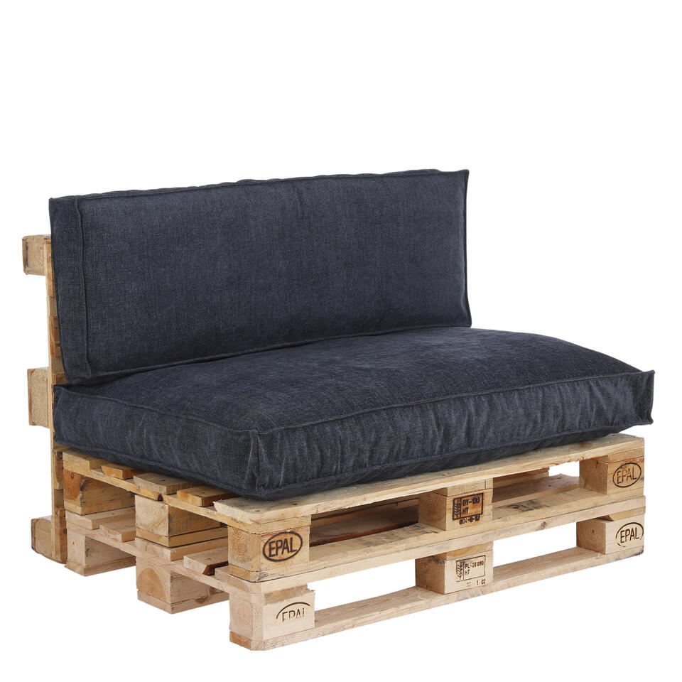 In The Mood Collection Ibiza Palletkussens - L120 cm - Donkerblauw