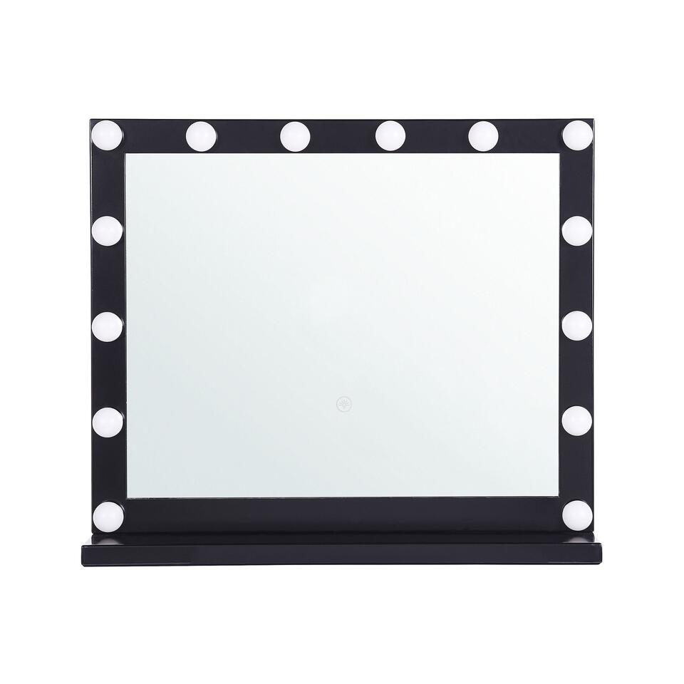 Miroir de table pour maquillage LED 50 x 60 cm noir BEAUVOIR | Leen Bakker