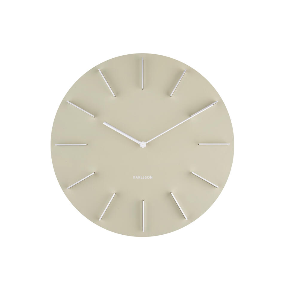Horloge murale Discreet - Vert olive/argent - Ø40cm product