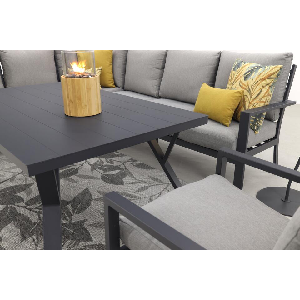 Garden Impressions Senja lounge dining set L. met stoel - donker grijs