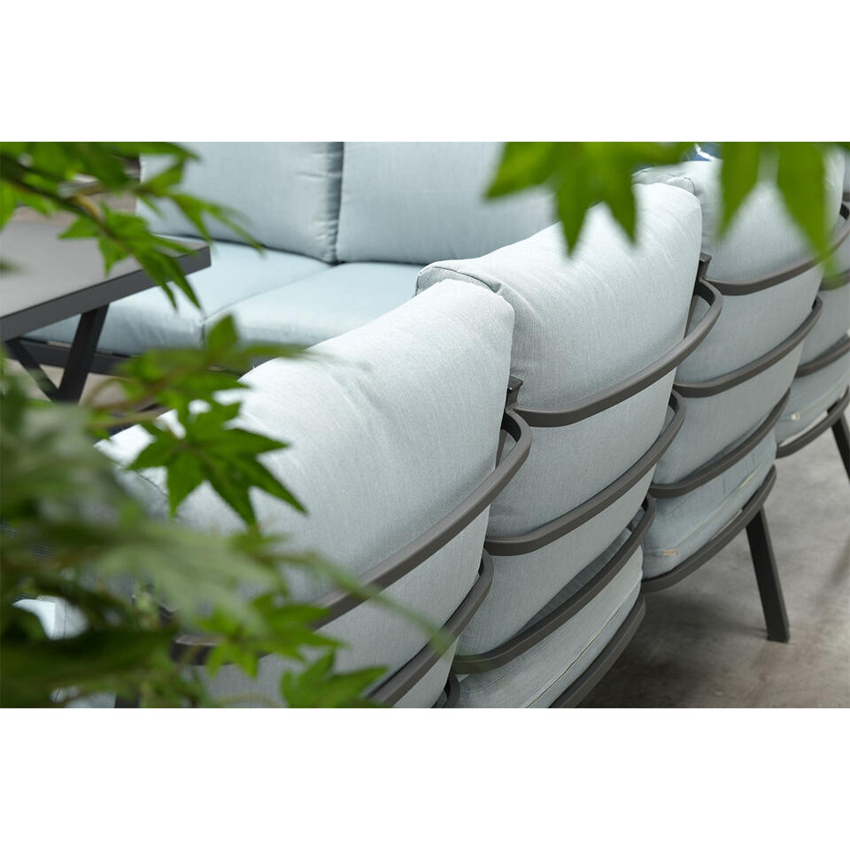 Garden Impressions Senja lounge dining set 4-delig rechts - mint grijs