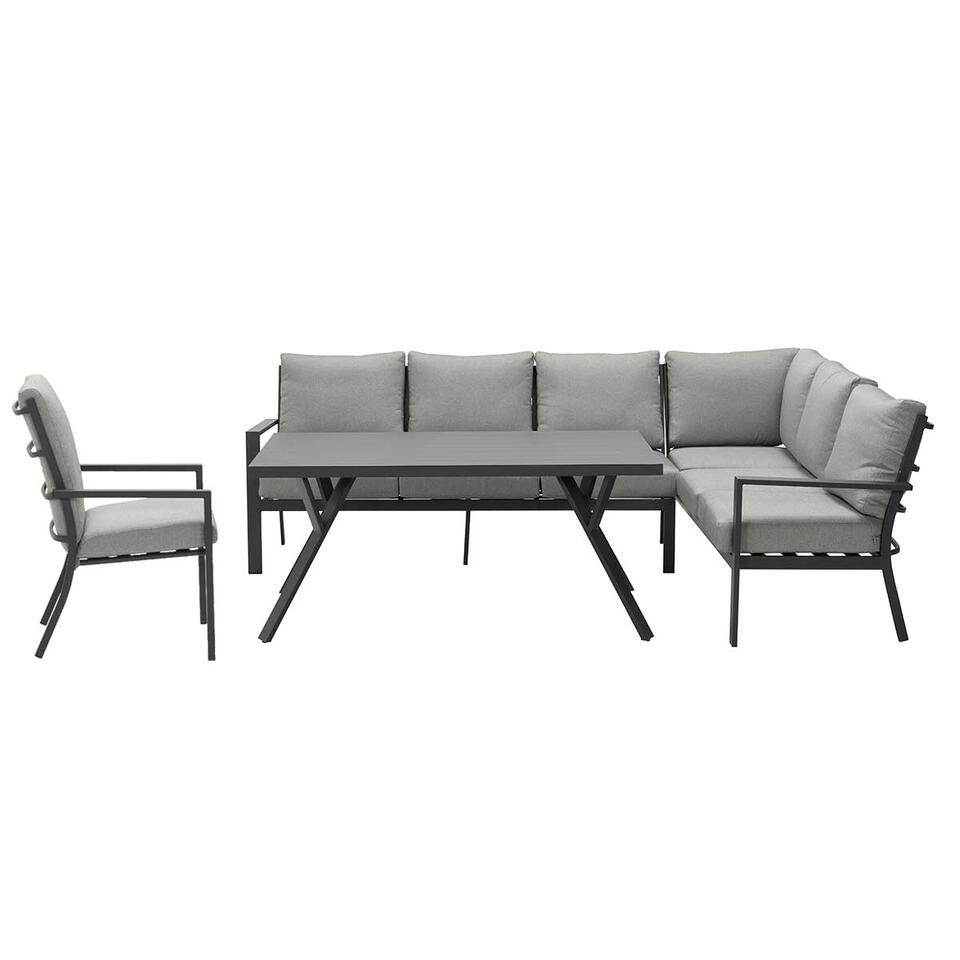 Garden Impressions Senja lounge dining set R. met stoel - donker grijs