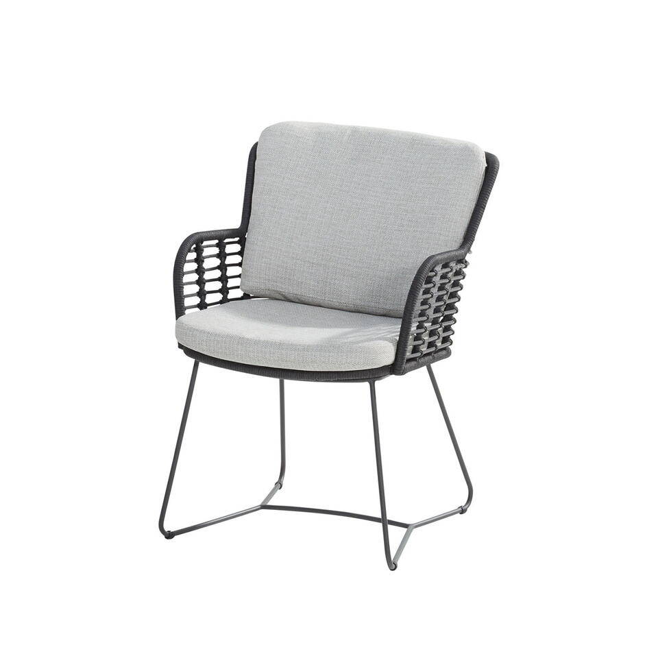 4 Seasons Outdoor Fabrice lounge dining stoel - donker grijs