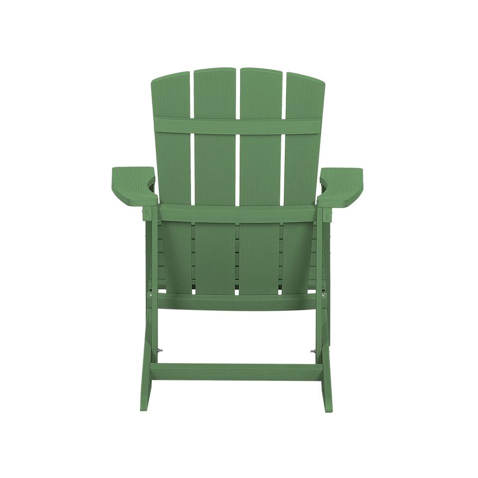 Beliani Chaise de jardin ADIRONDACK - Vert bois synthétique