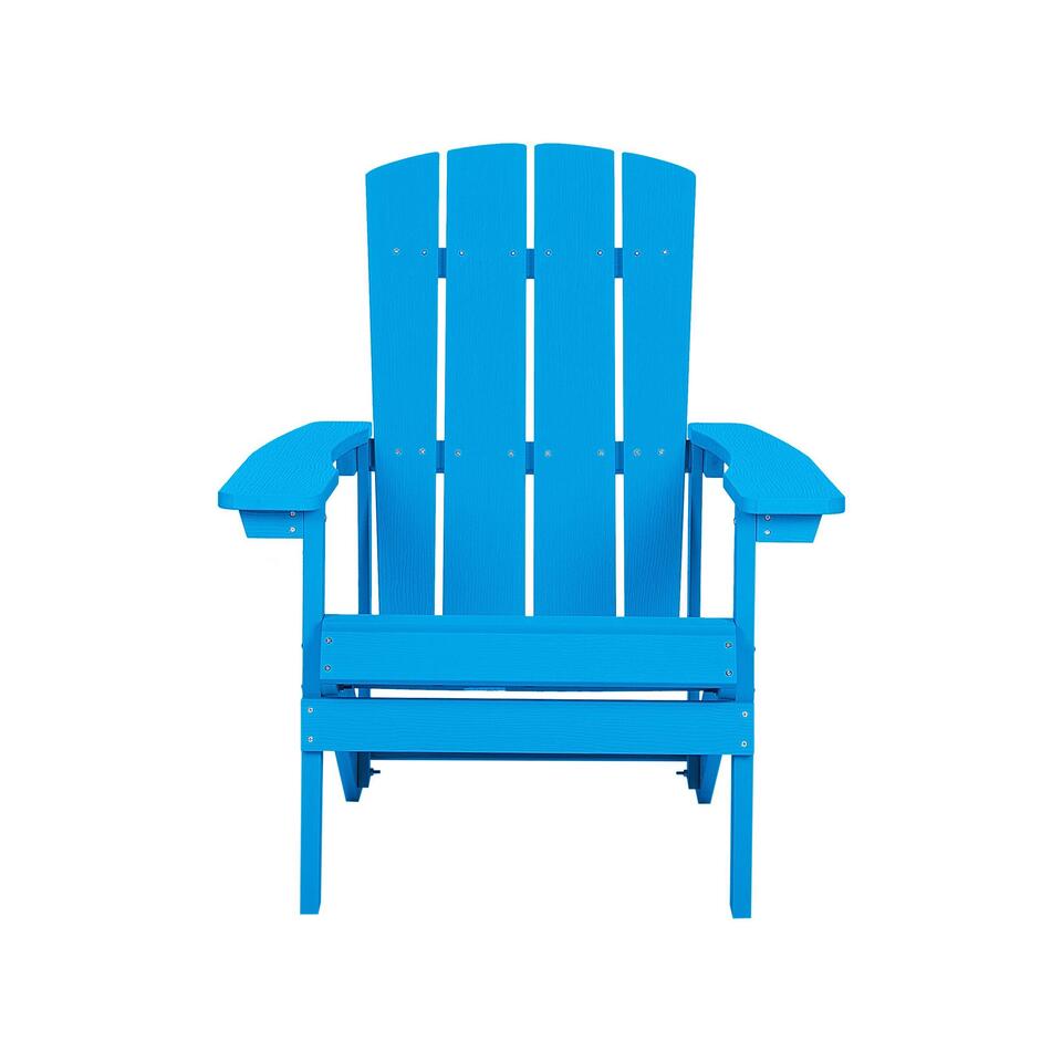 Beliani Chaise de jardin ADIRONDACK - Bleu bois synthétique