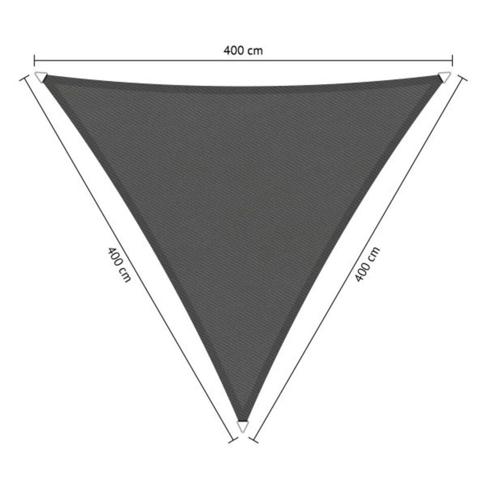 Compleet pakket: Shadow Comfort waterafstotend, driehoek 4x4x4,m Vintage grey