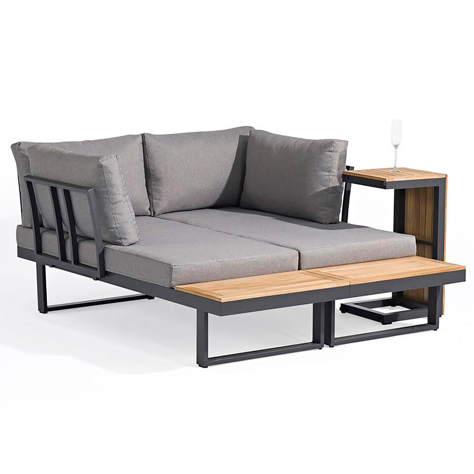 SenS-Line Olympia multifunctionele loungeset - Aluminium en acacia hout