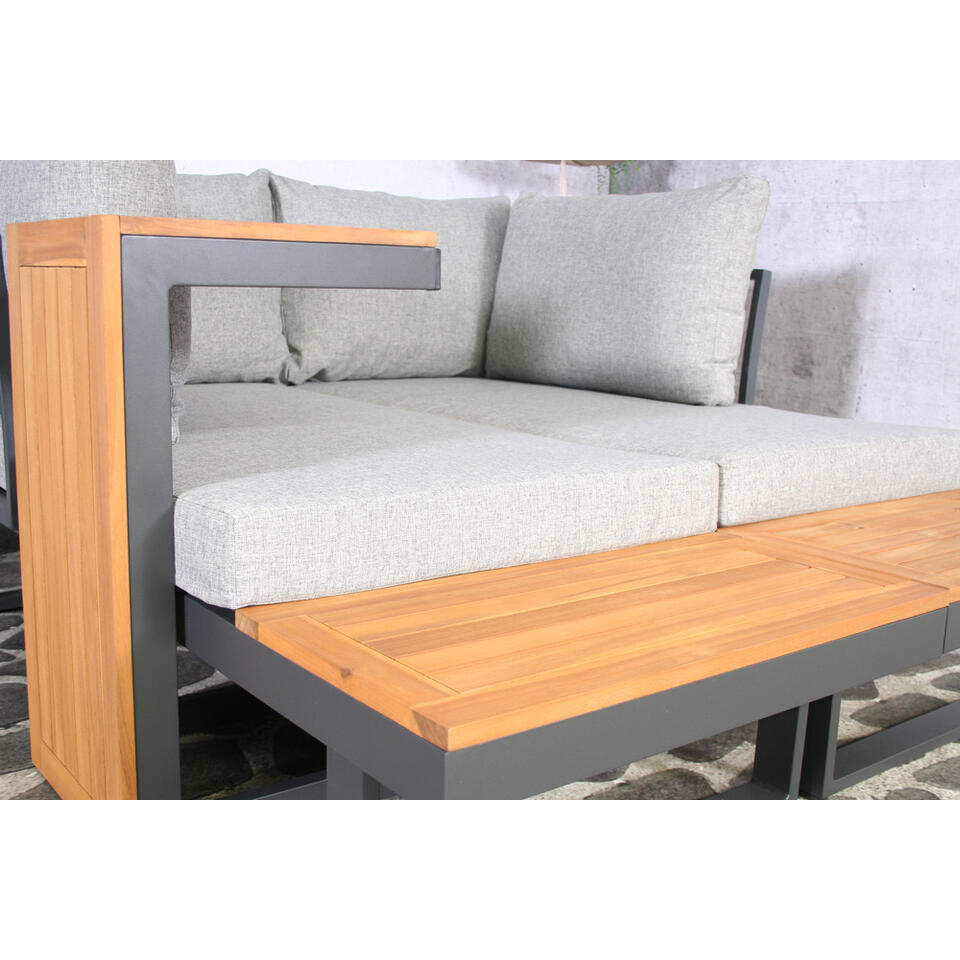 SenS-Line Olympia multifunctionele loungeset - Aluminium en acacia hout