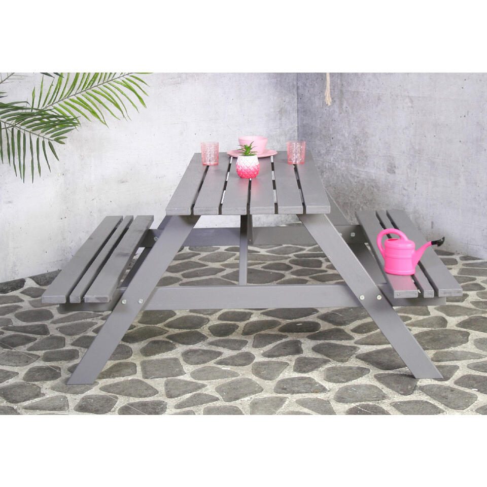 SenS-Line Remia picknicktafel - 150 cm - Hout - Grijs