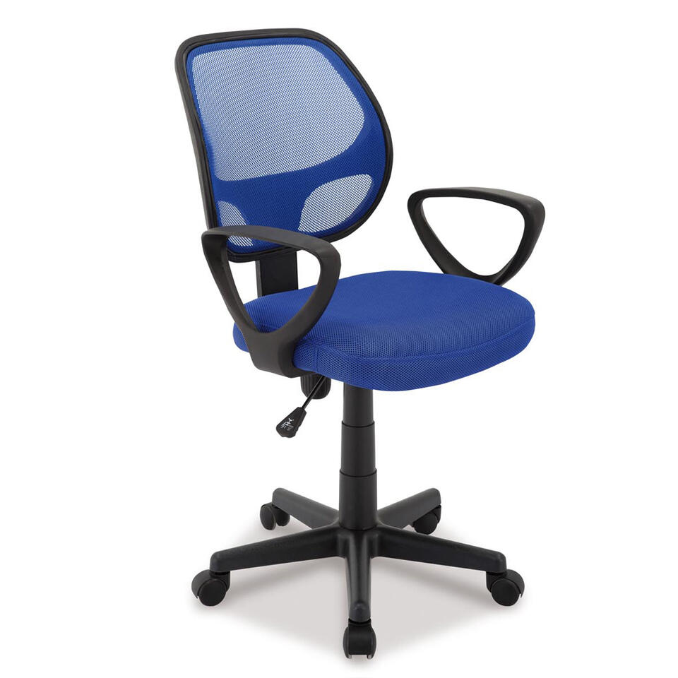 ACAZA Chaise de Bureau, Siège à Roulettes avec Hauteur réglable - Bleu