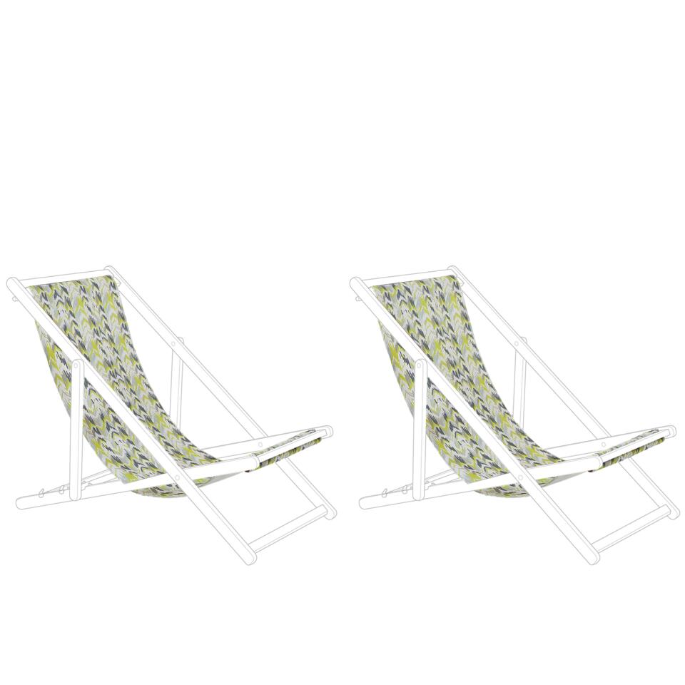 Beliani Stoffen hoes voor stoel Stoffbezug ANZIO/AVELLINO - geel polyester