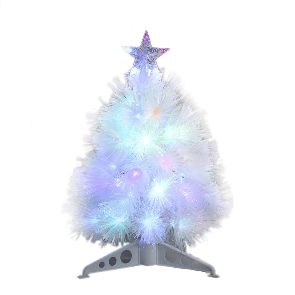 Lighting Kerstboom - kunststof - fiber - met licht - 45 cm | Leen