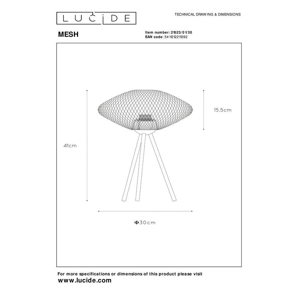 Lampe à poser MESH en métal noir