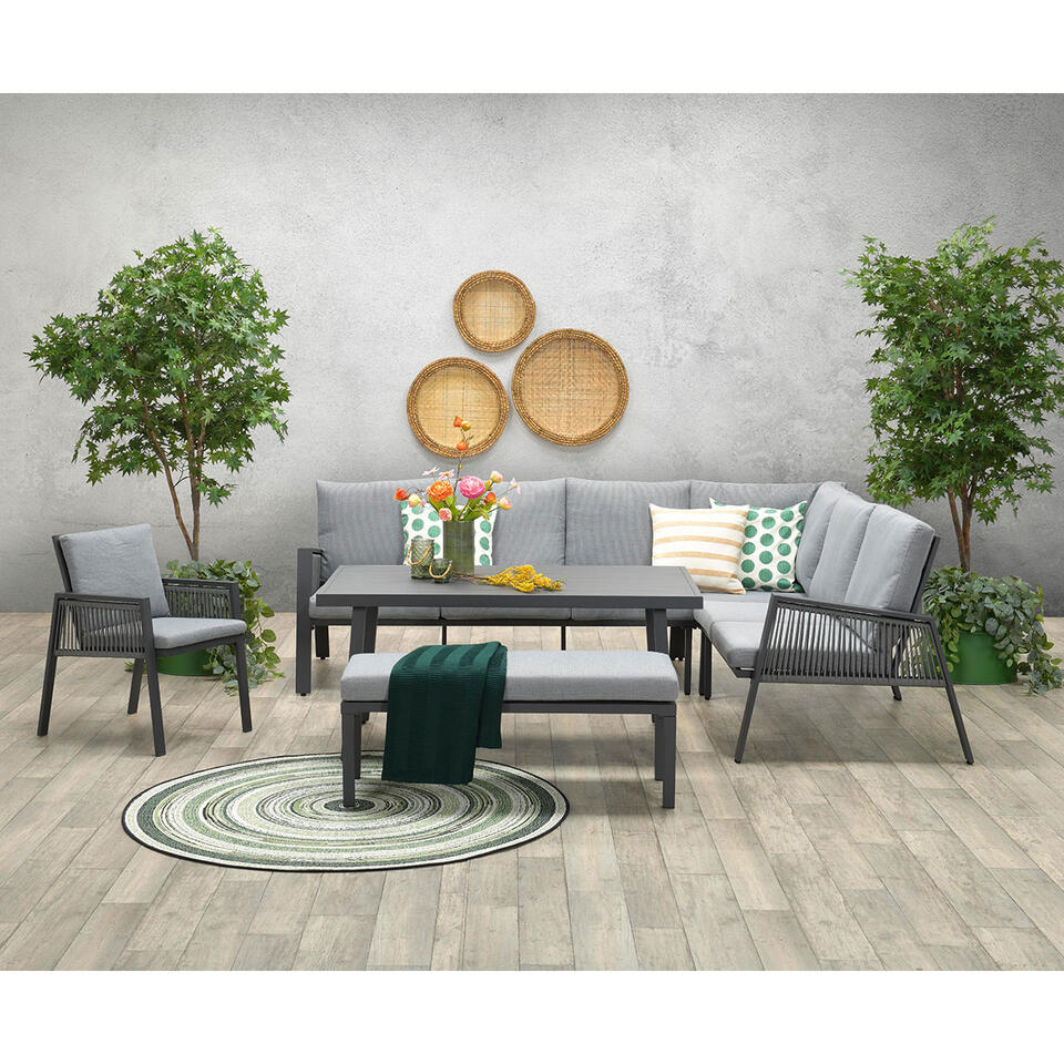 Garden Impressions Brendon lounge dining set 4-delig R - licht grijs