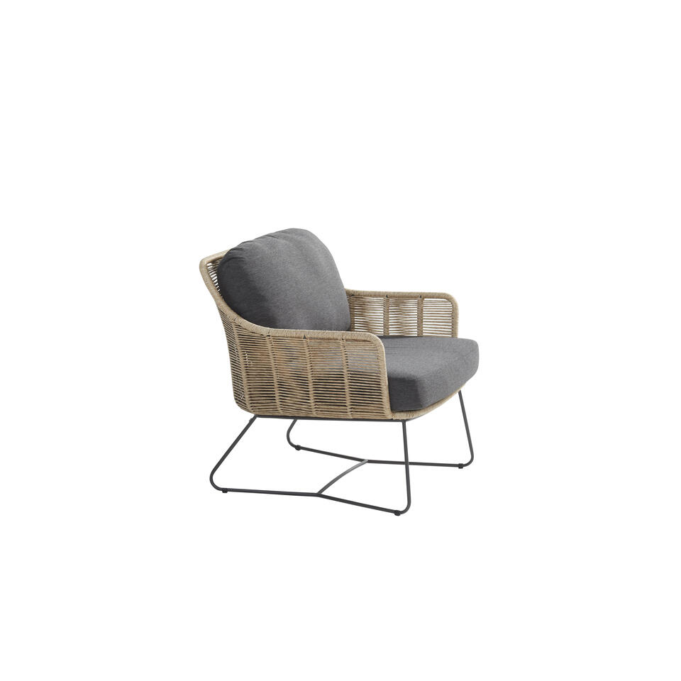 Belmond/Yoga stoel-bank loungeset - Naturel - 5 delig