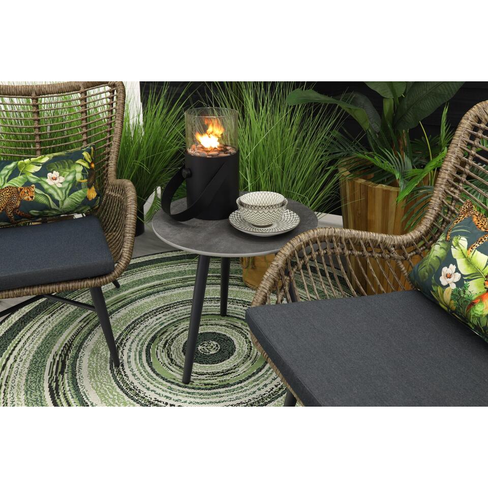 Jasmine loungestoelen set met Brasilia bijzettafel - Natural