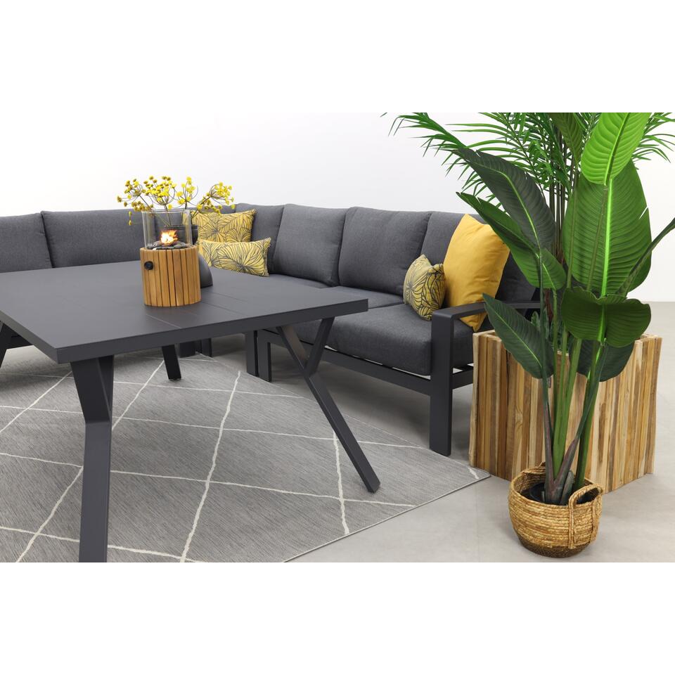 Garden Impressions Rondo lounge diningset – Carbon black/mystic grey