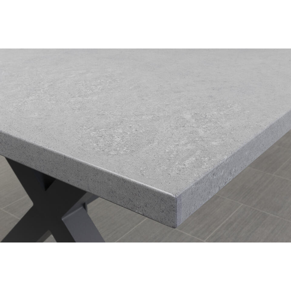 VDG Verona betonlook tuintafel 220 x 100 cm. - Antraciet