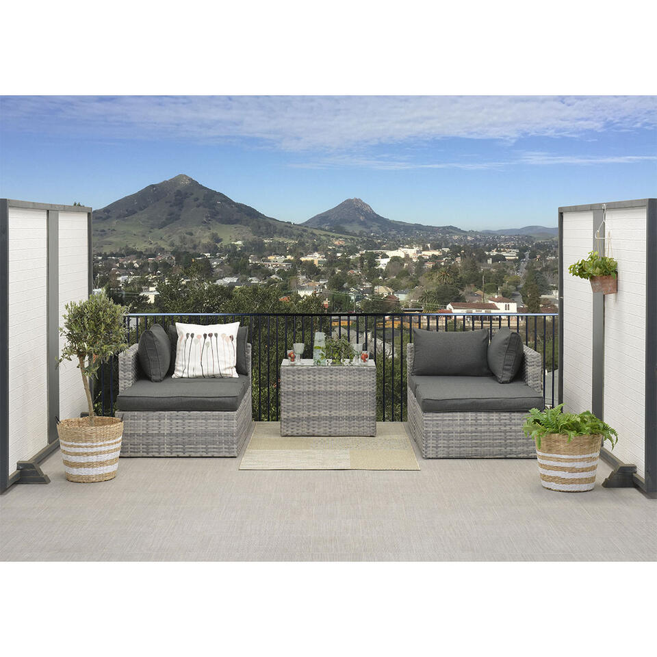 Garden Impressions Tampa balkon loungeset 5-delig - licht grijs