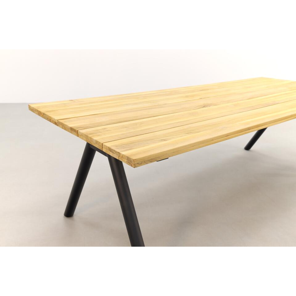 Hartman tuinset Sophie Studio Yellow/Mason teak tafel 240 cm. 7-delig