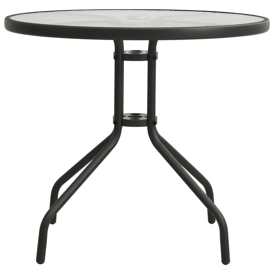 vidaXL Table de bistro Anthracite Ø80x71 cm Acier