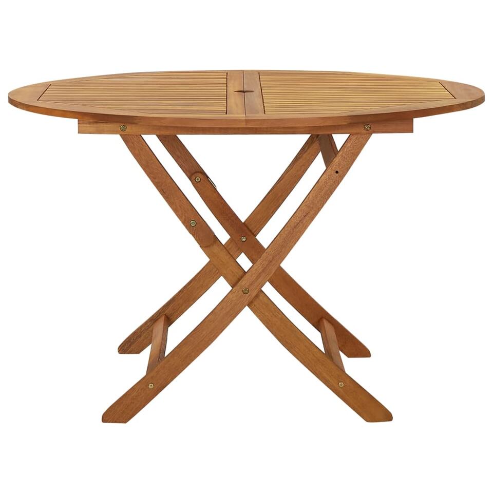 vidaXL Table pliable de jardin 120 cm Bois d'acacia massif