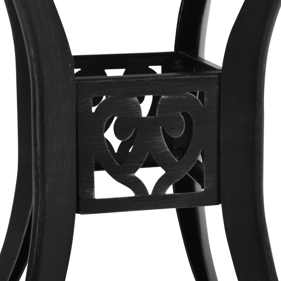 vidaXL Table de jardin Noir 78x78x72 cm Aluminium coulé