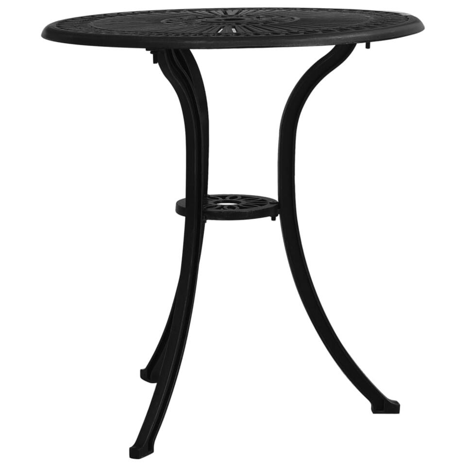 vidaXL Table de jardin Noir 62x62x65 cm Aluminium coulé