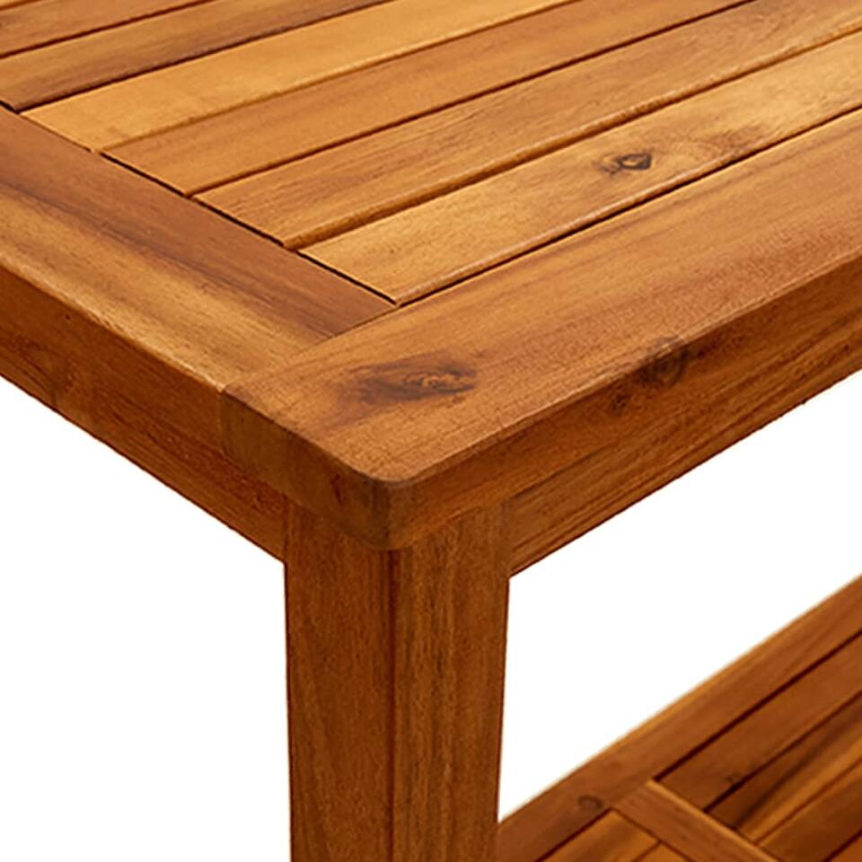 vidaXL Table console de jardin 110x40x75 cm Bois d'acacia solide