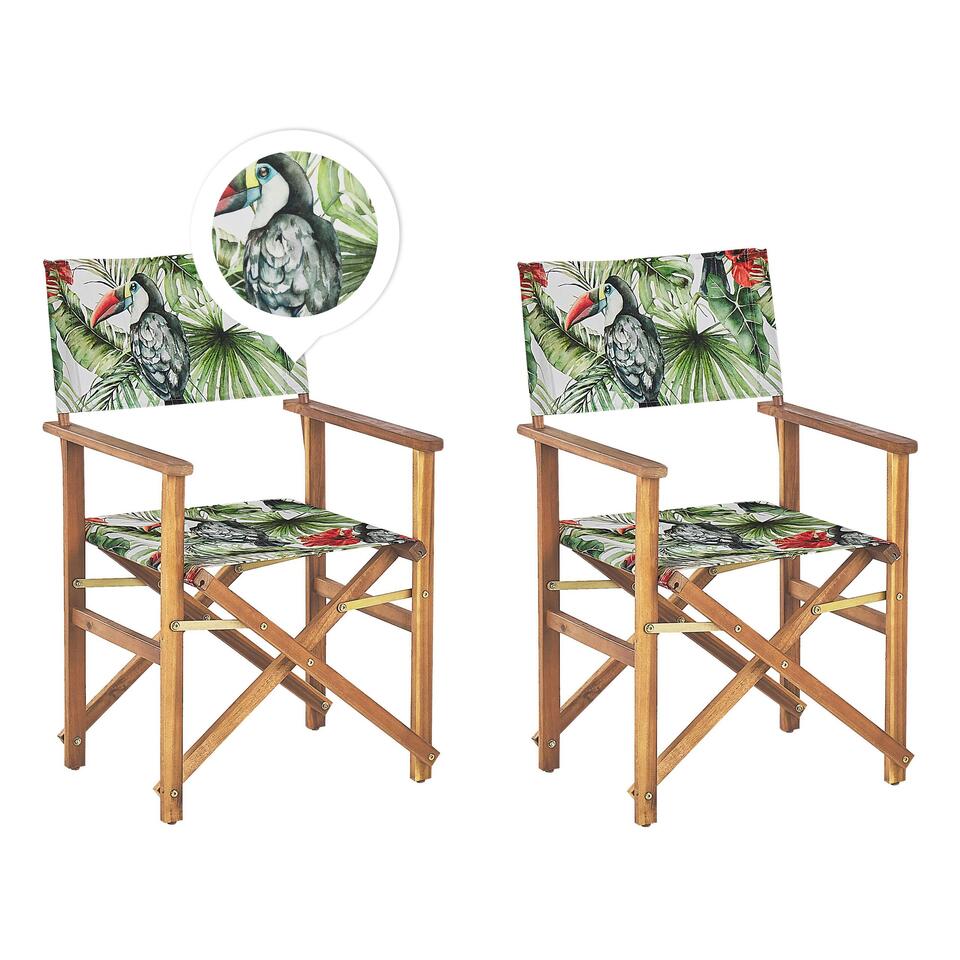 Beliani Chaise de jardin CINE - Multicolore acacia