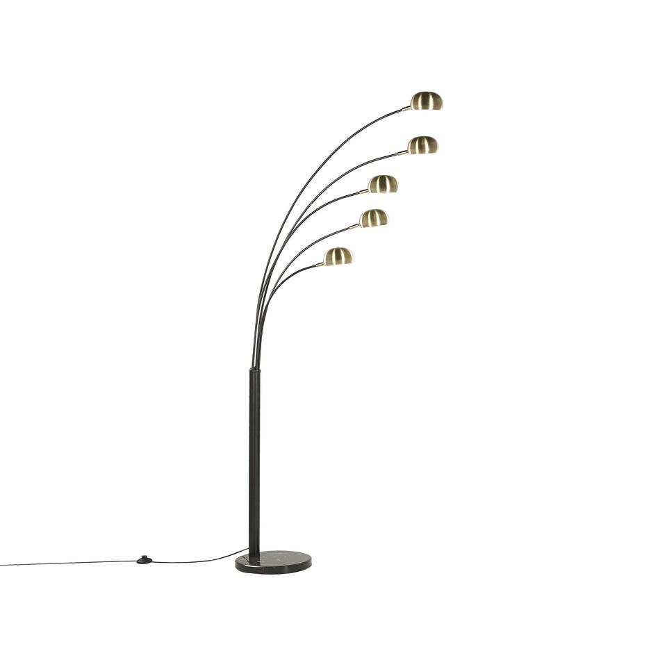 Lampadaire en métal chromé 5 spots - Lampe sur pied - Luminaire