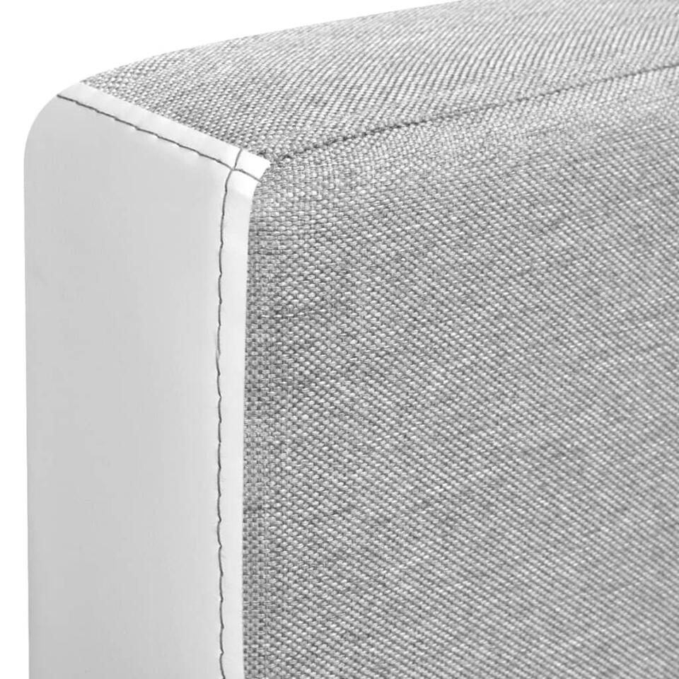 vidaXL Hoekslaapbank 218x155x69 cm stof wit en grijs