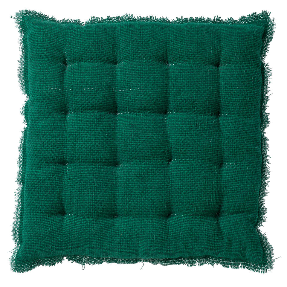 SIERA Coussin d'assise vert Larg. 40 x Long. 40 cm