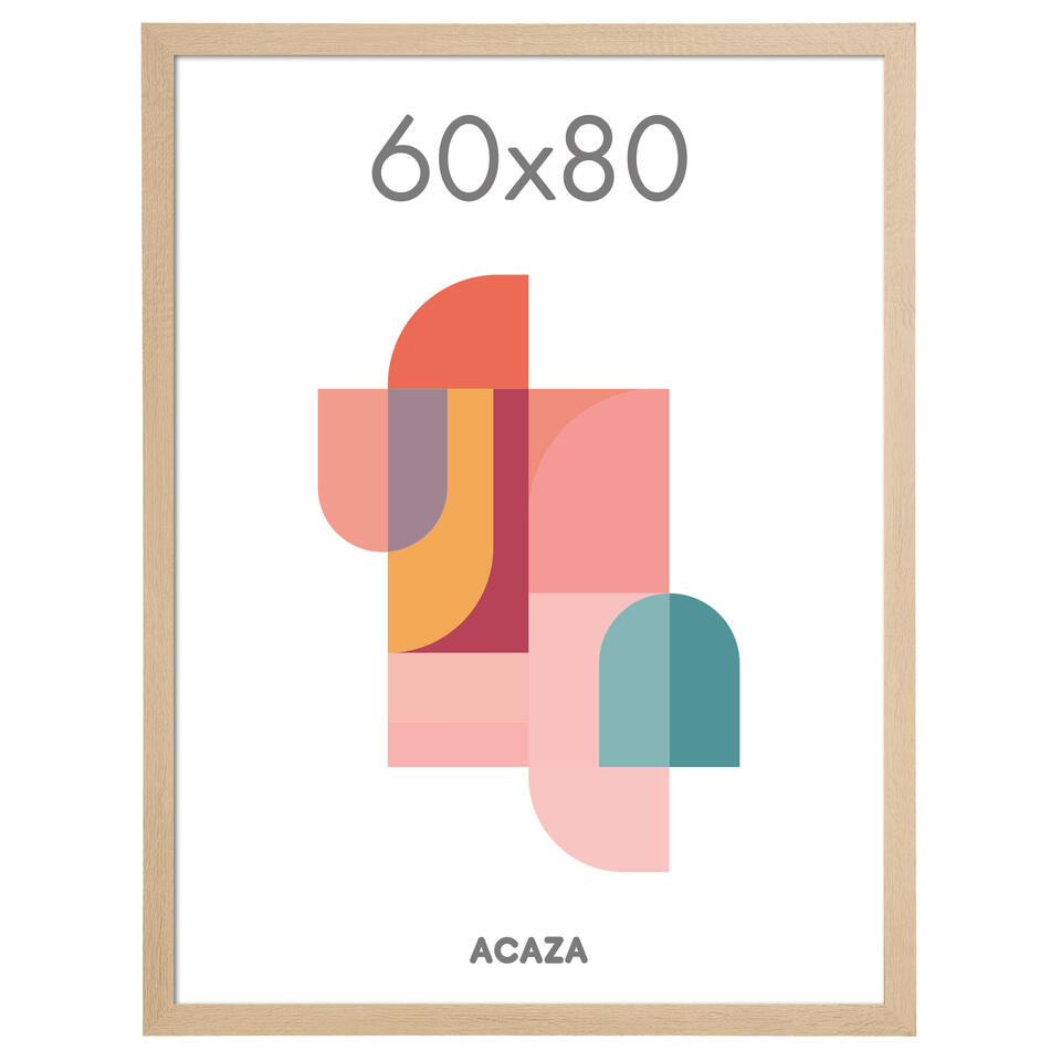 ACAZA Fotokader - - 60x80 cm - MDF hout - Lichte Eik kleur | Leen Bakker