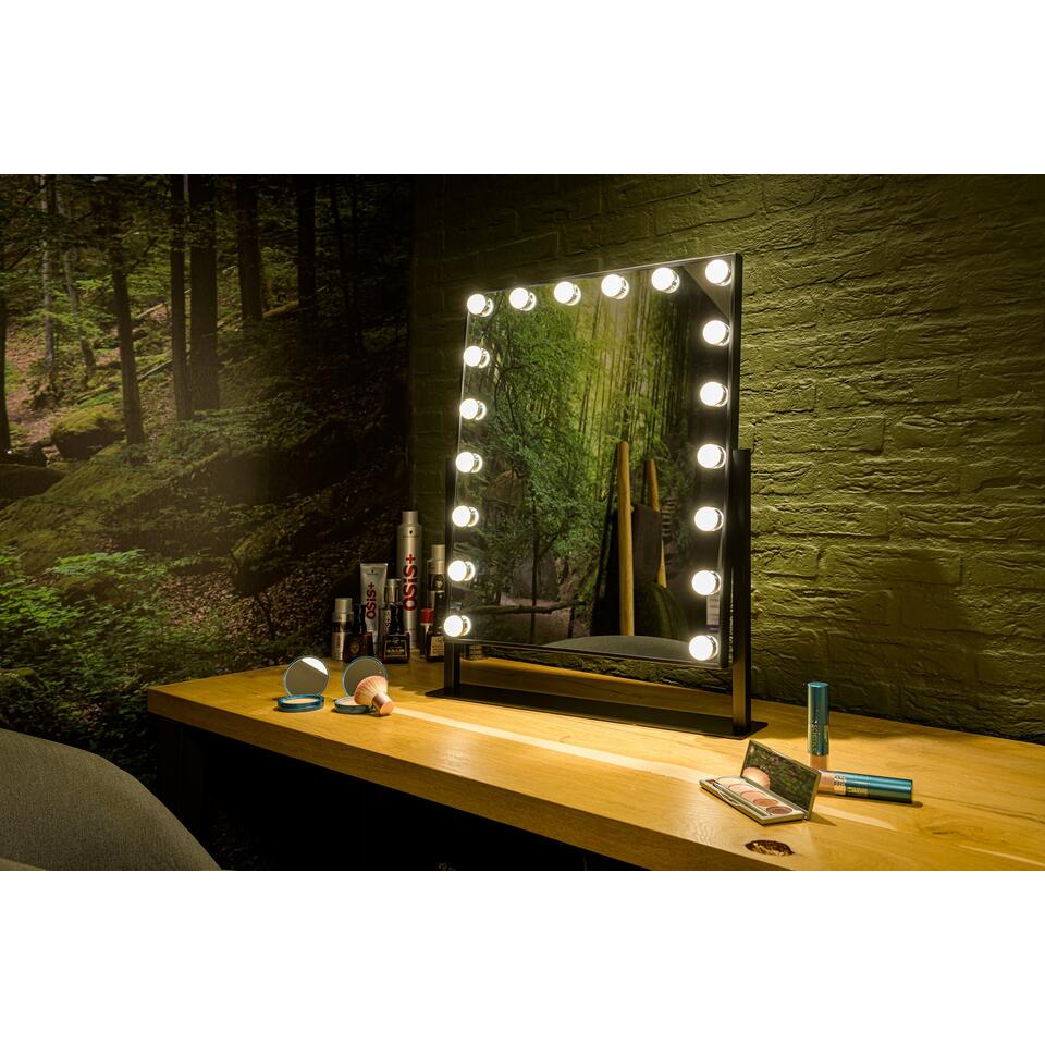 LYVION Miroir de maquillage avec ampoules LED blanc