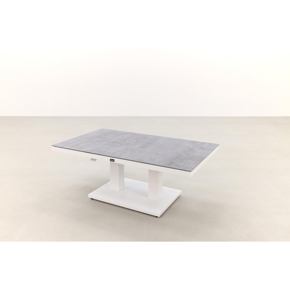 VDG Azoren lounge diningset rechts - white (tafelhoogte verstelbaar)