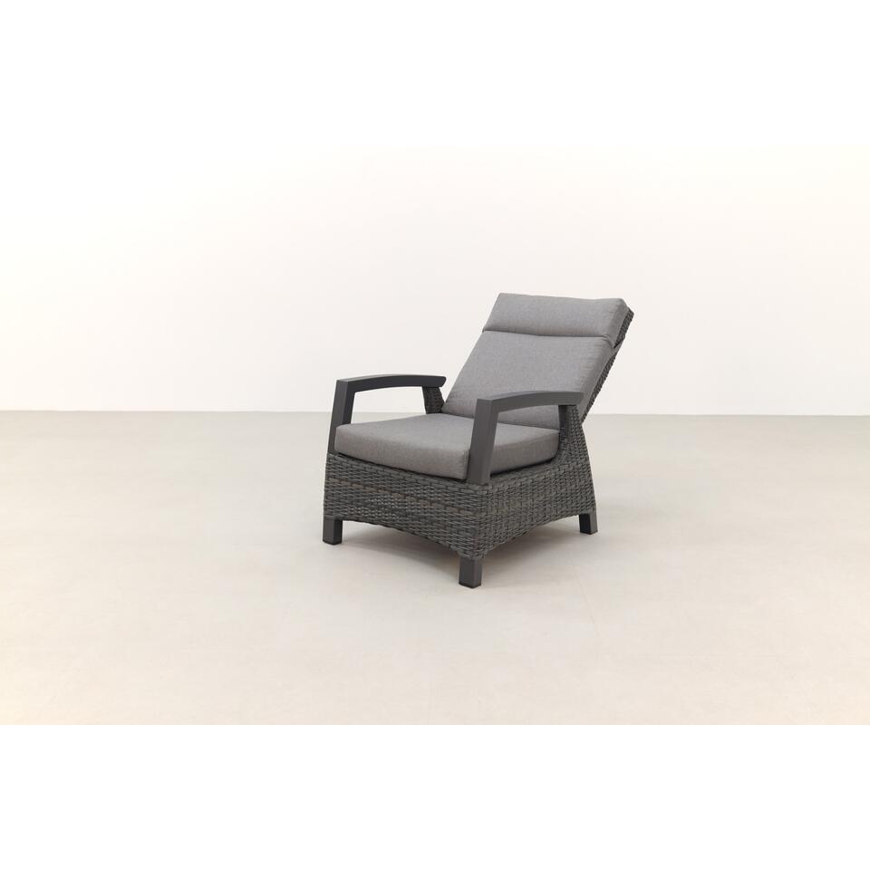 VDG Darwin verstelbare loungestoelen + bijzettafel rond - antraciet