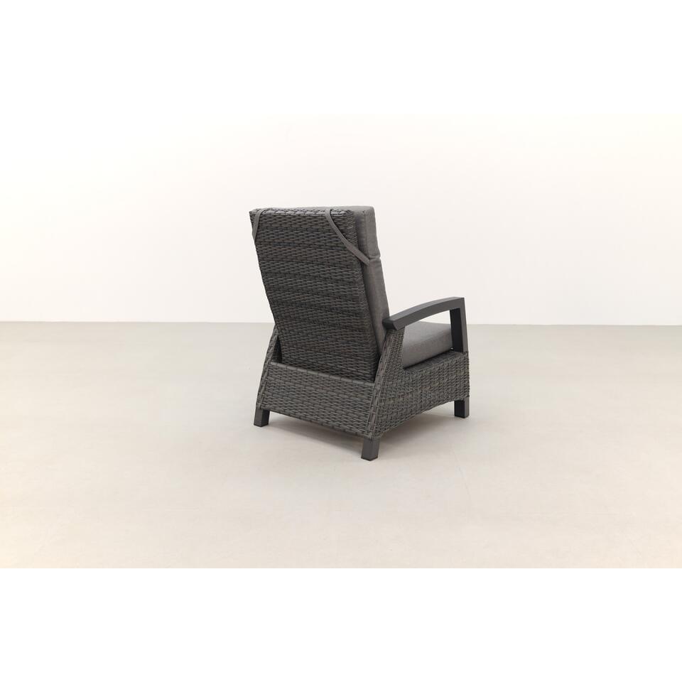 VDG Darwin verstelbare loungestoelen + bijzettafel rond - antraciet