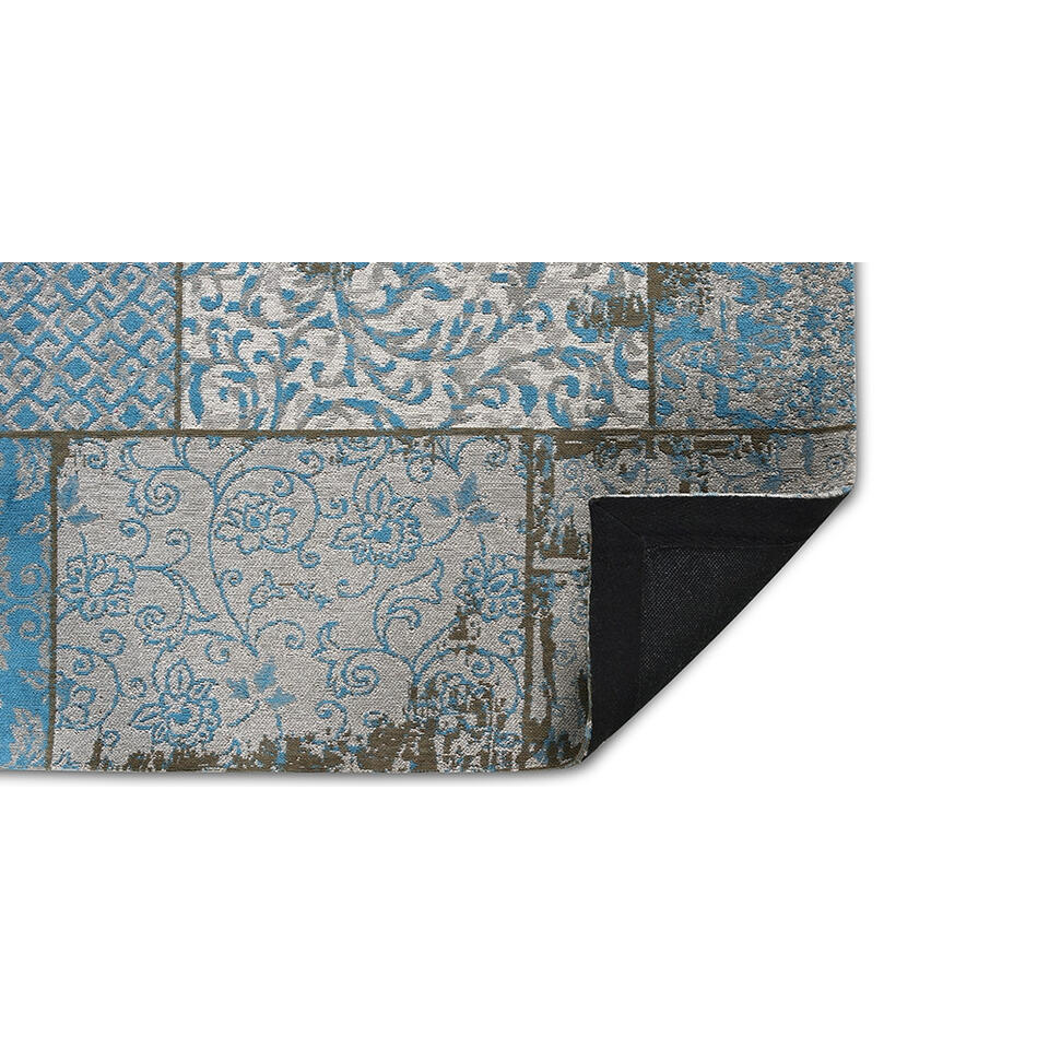 Lifa Living Vintage vloerkleed in Azuurblauw, 140 x 200