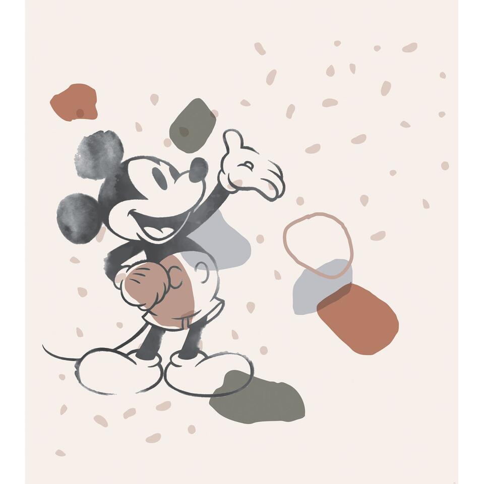 Komar papier peint panoramique Mickey Mouse noir et blanc rouge et bleu