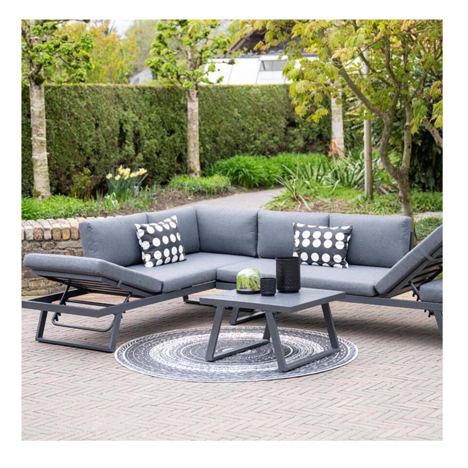 Garden Impressions Jersey loungeset 3-delig - donker grijs