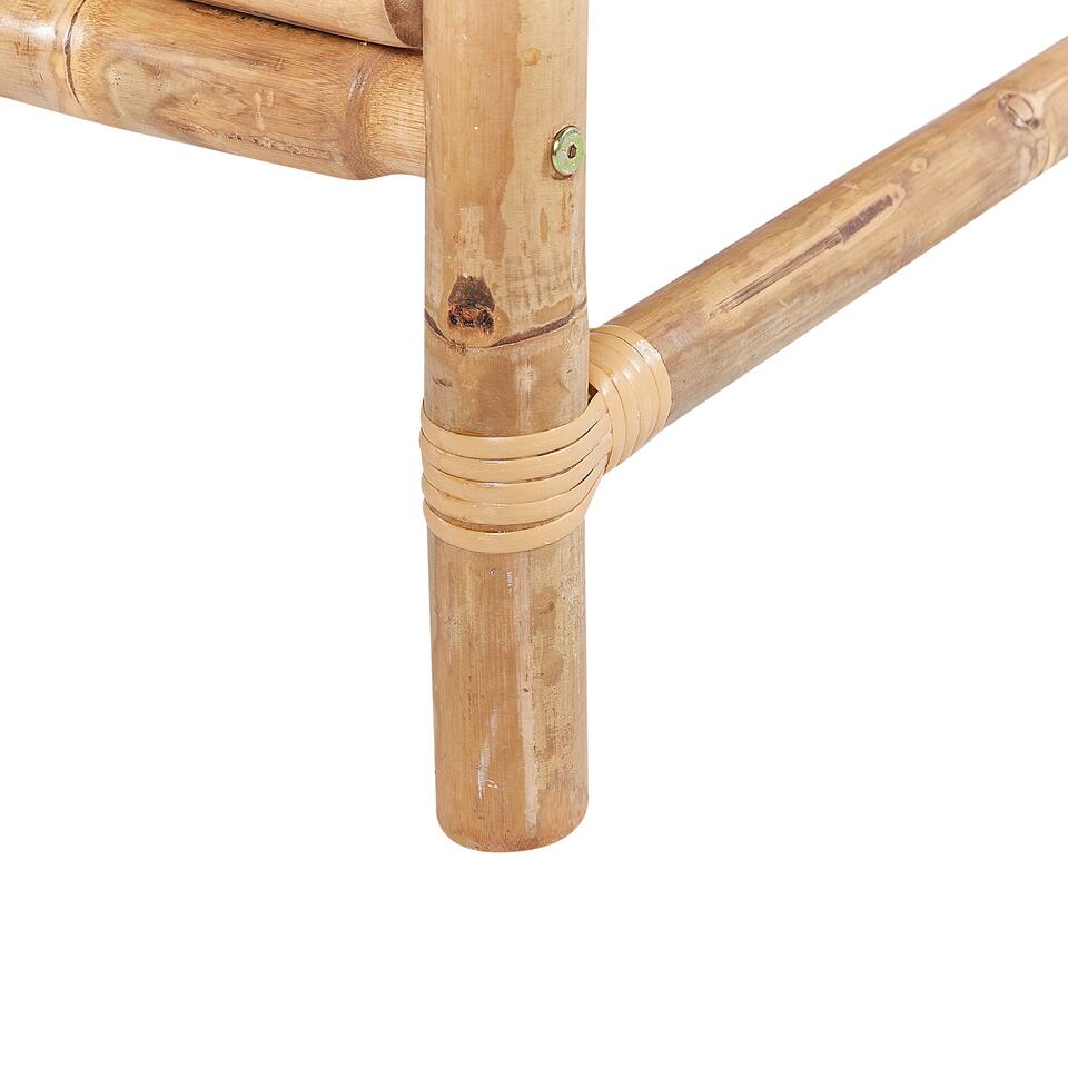 Beliani Loungeset RICCIONE - Lichte houtkleur bamboehout