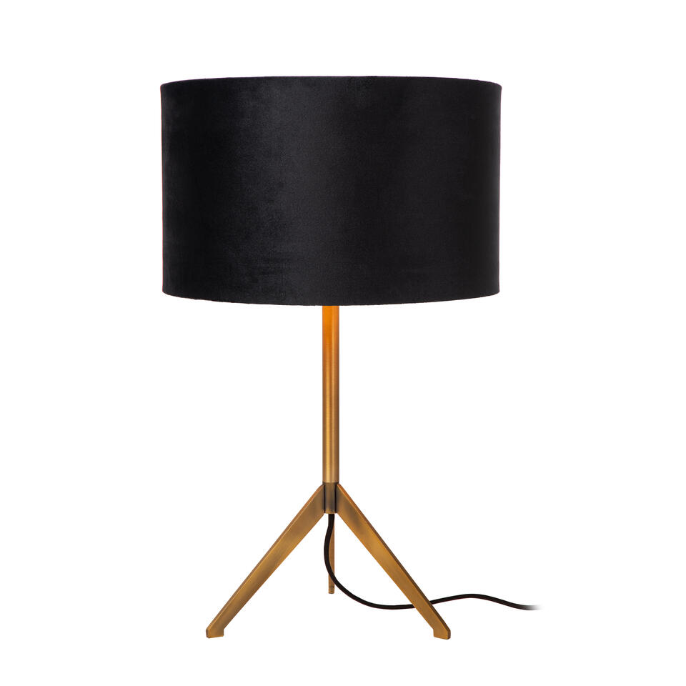 Lampe de table classique laiton, Danza, avec interrupteur