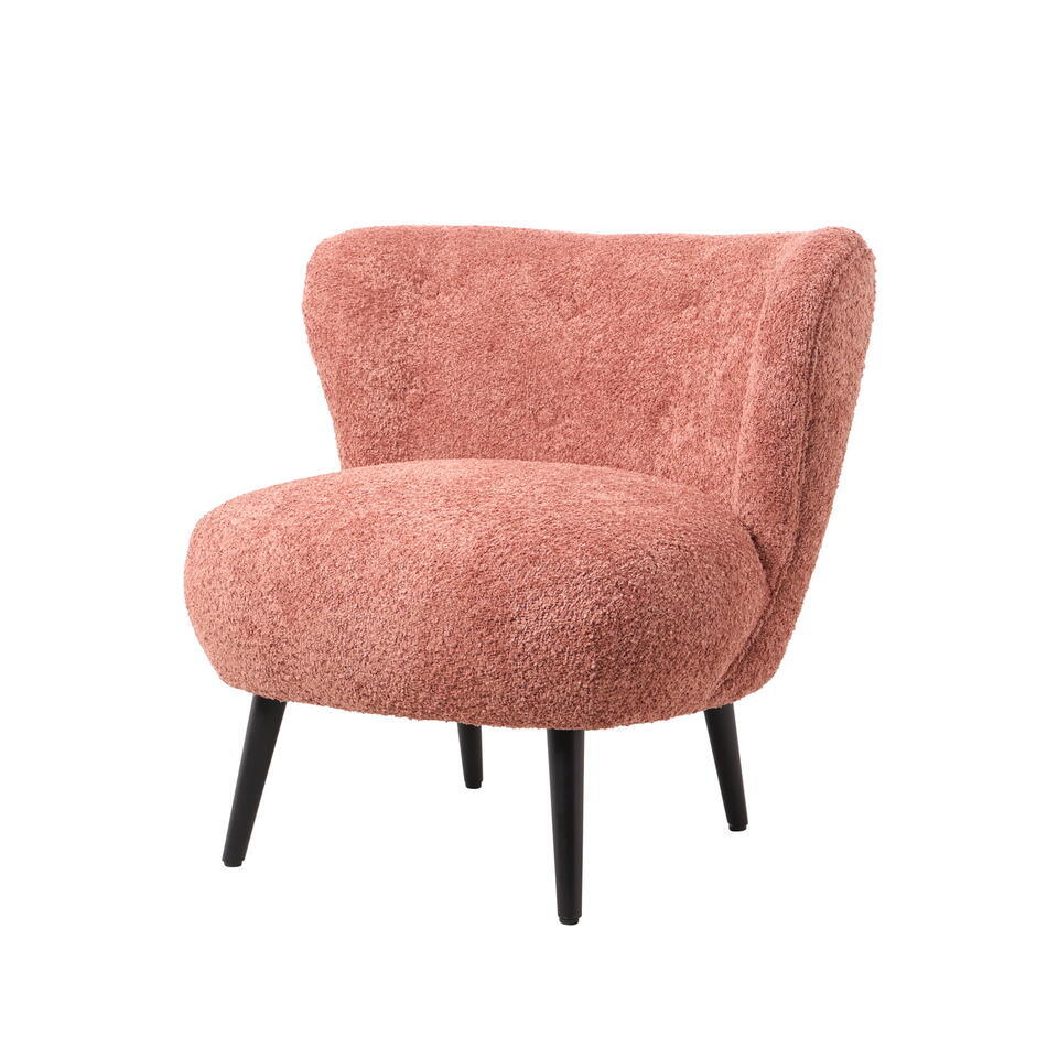 Fauteuil Bouclé - Roze - Fauteuil Pieter | Leen Bakker