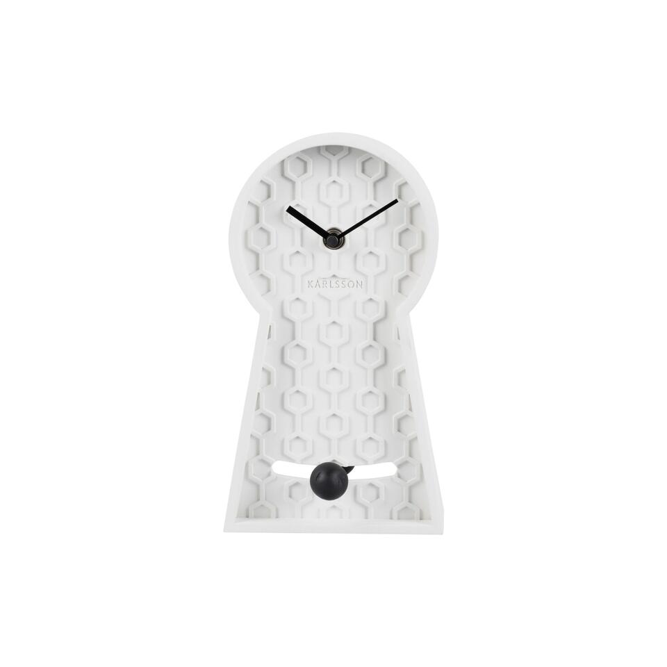 Horloge de table Pendule - Blanc - 25x14x25cm product
