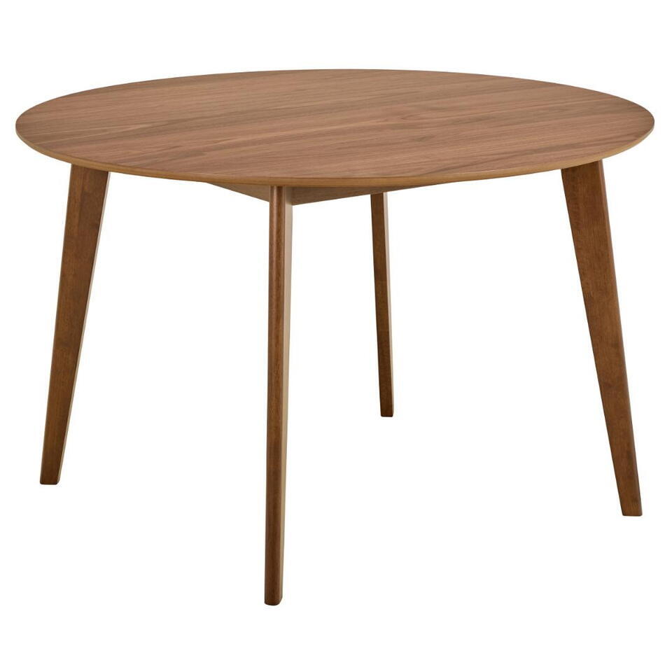 Table à Manger Noyer Ronde - 105x105x76cm - Levi | Leen Bakker