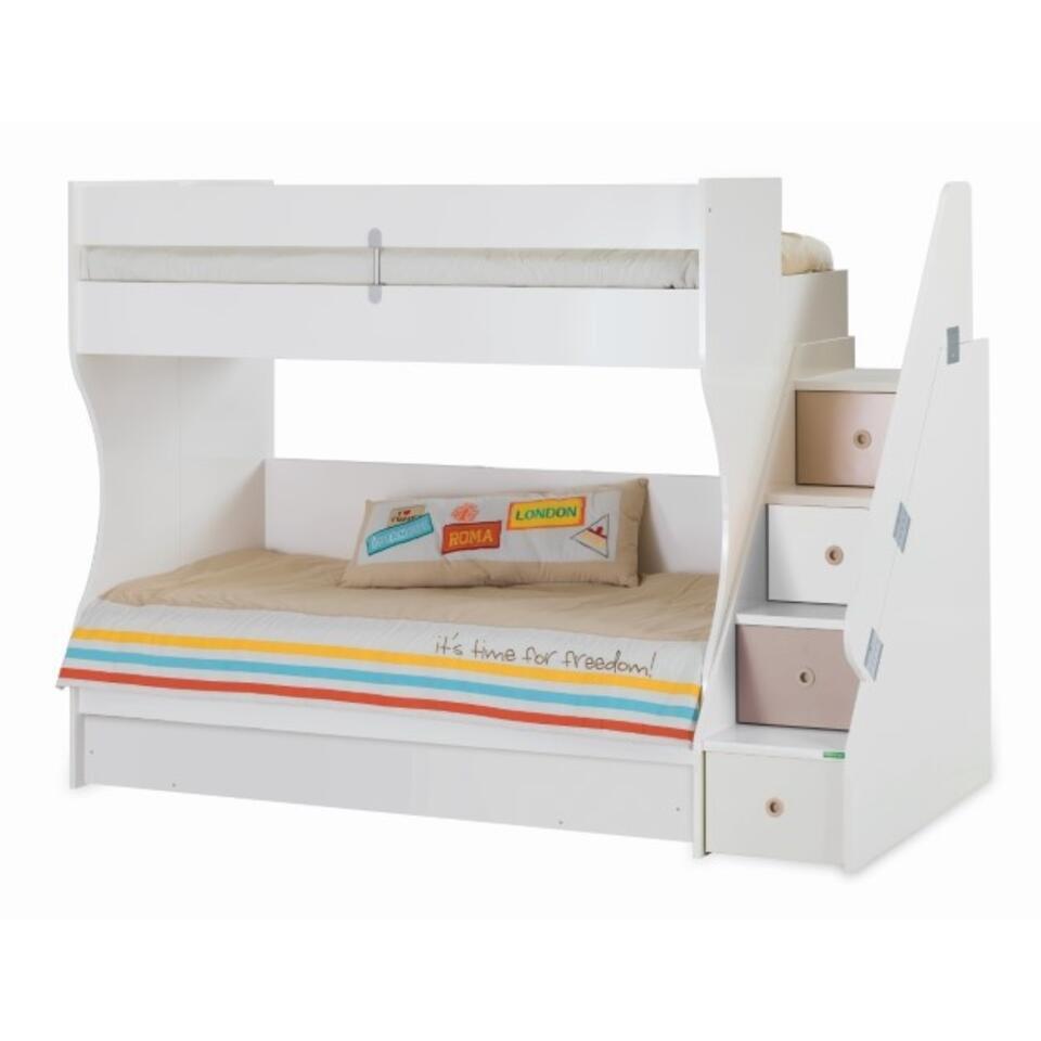Stapelbed, creatief kinderbed, boekenkast in de vorm van een boom, open Stapelbed, creatief kinderbed, boekenkast in de vorm van een boom, open
