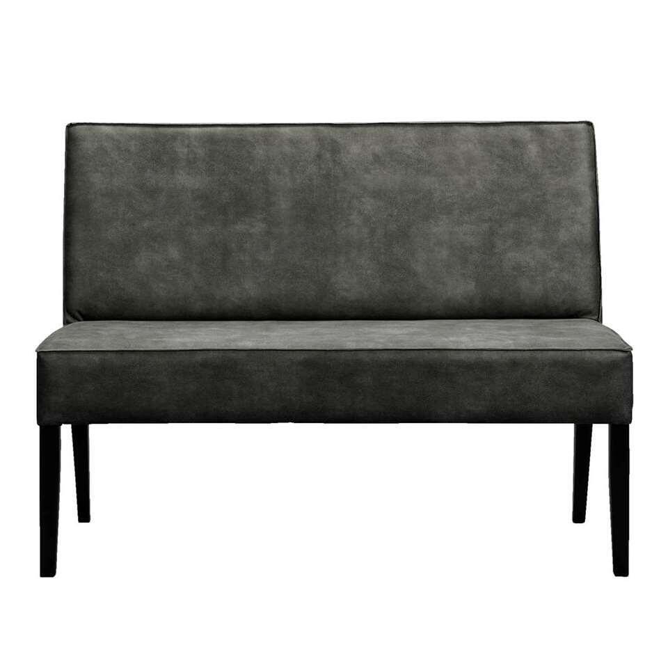 Canapé de salle à manger Casey - cuir gris foncé - 125 cm