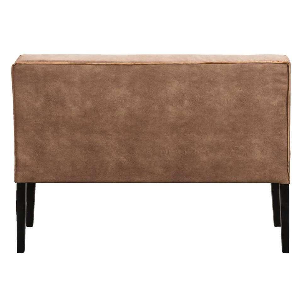 Banquette Casey - micro-cuir taupe - 125 cm